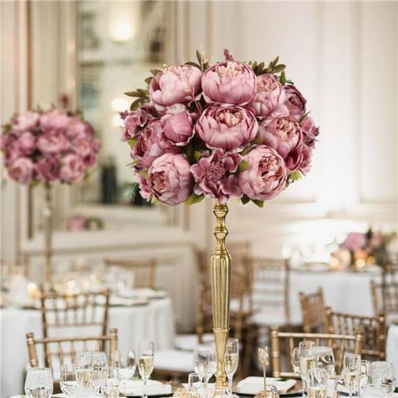 2Pcs Artificial Peonies Fake Flowers for Decoration, Faux Peony Silk Flowers - Picture 8 of 12